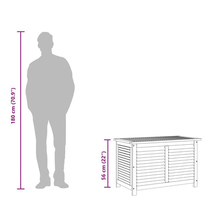 Gartenbox Mit Lüftungsschlitzen Massivholz Akazie