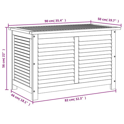 Gartenbox Mit Lüftungsschlitzen Massivholz Akazie
