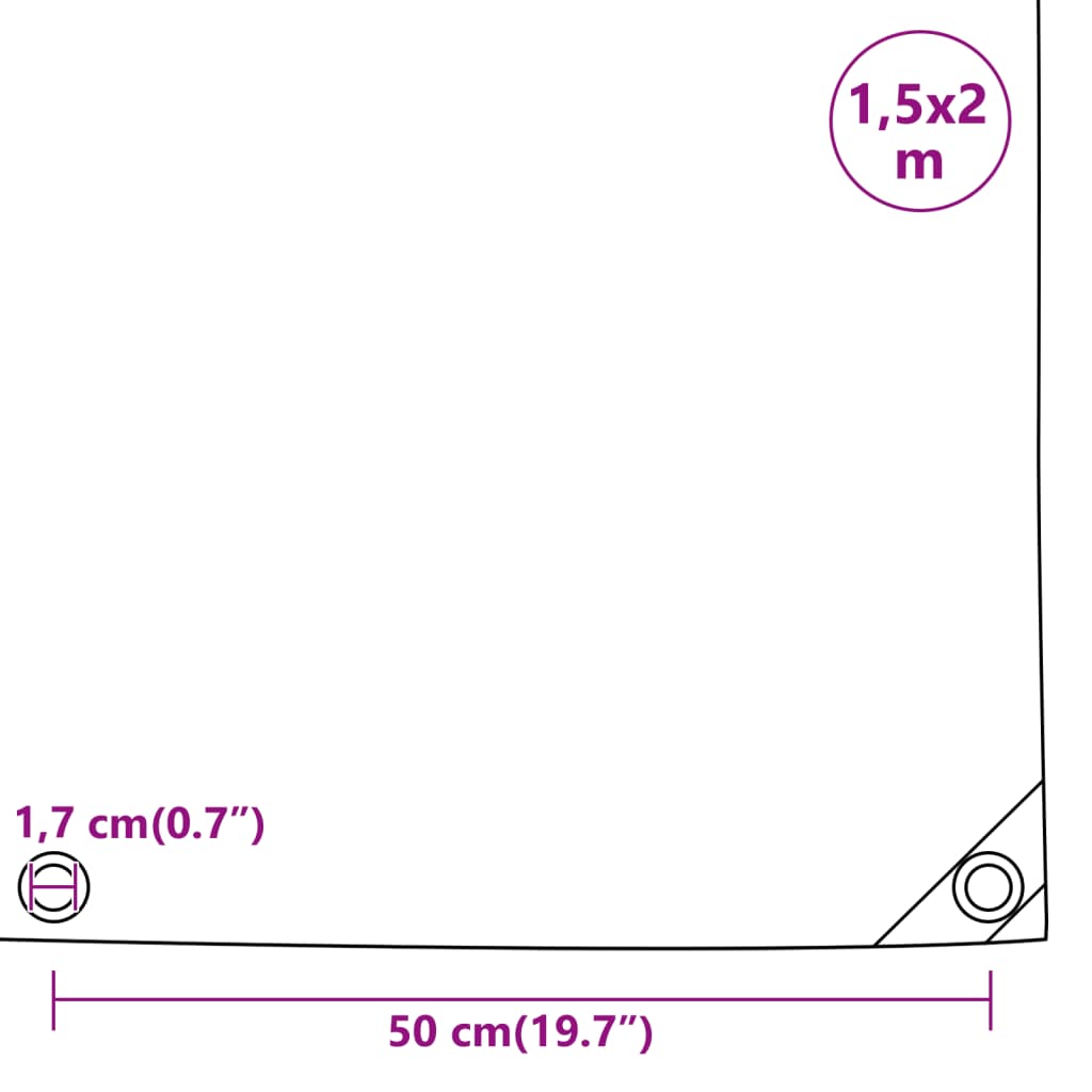 Abdeckplane 1,5X2 M 650 G/M² Grau