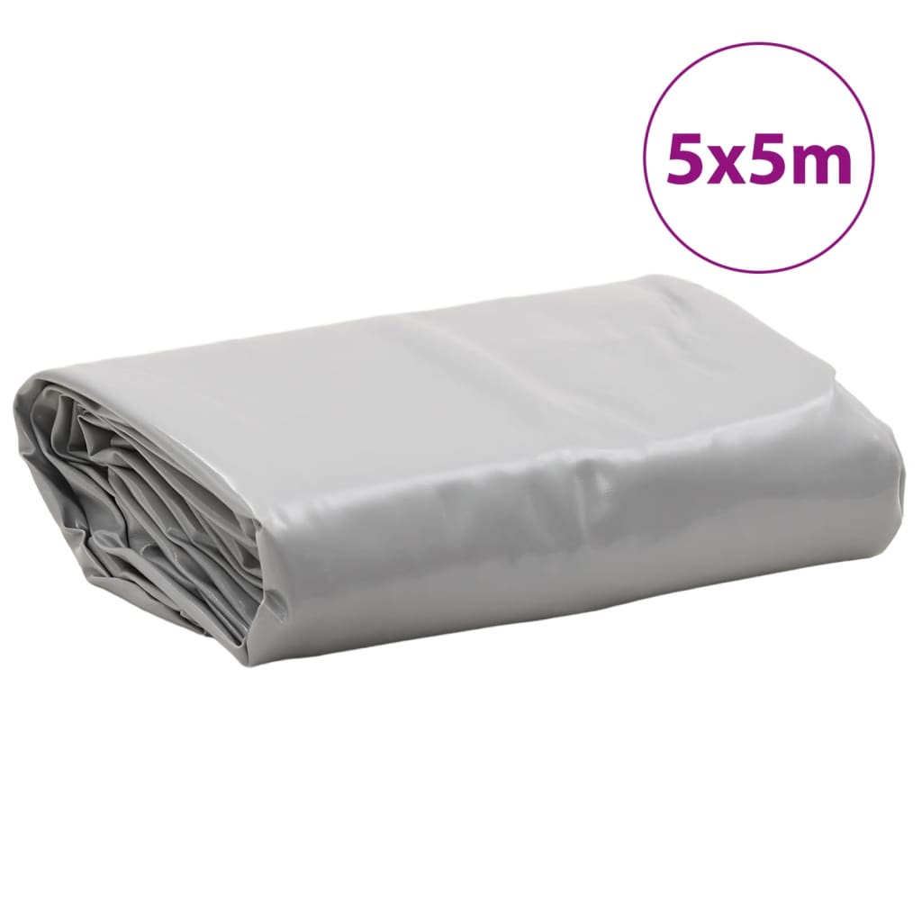 Abdeckplane 5X5 M 650 G/M² Grau