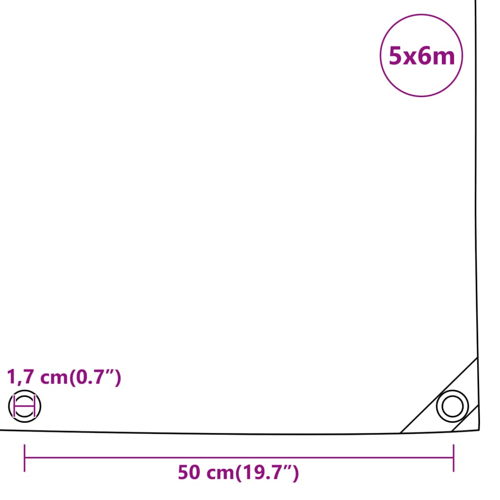 Abdeckplane 5X6 M 650 G/M² Blau
