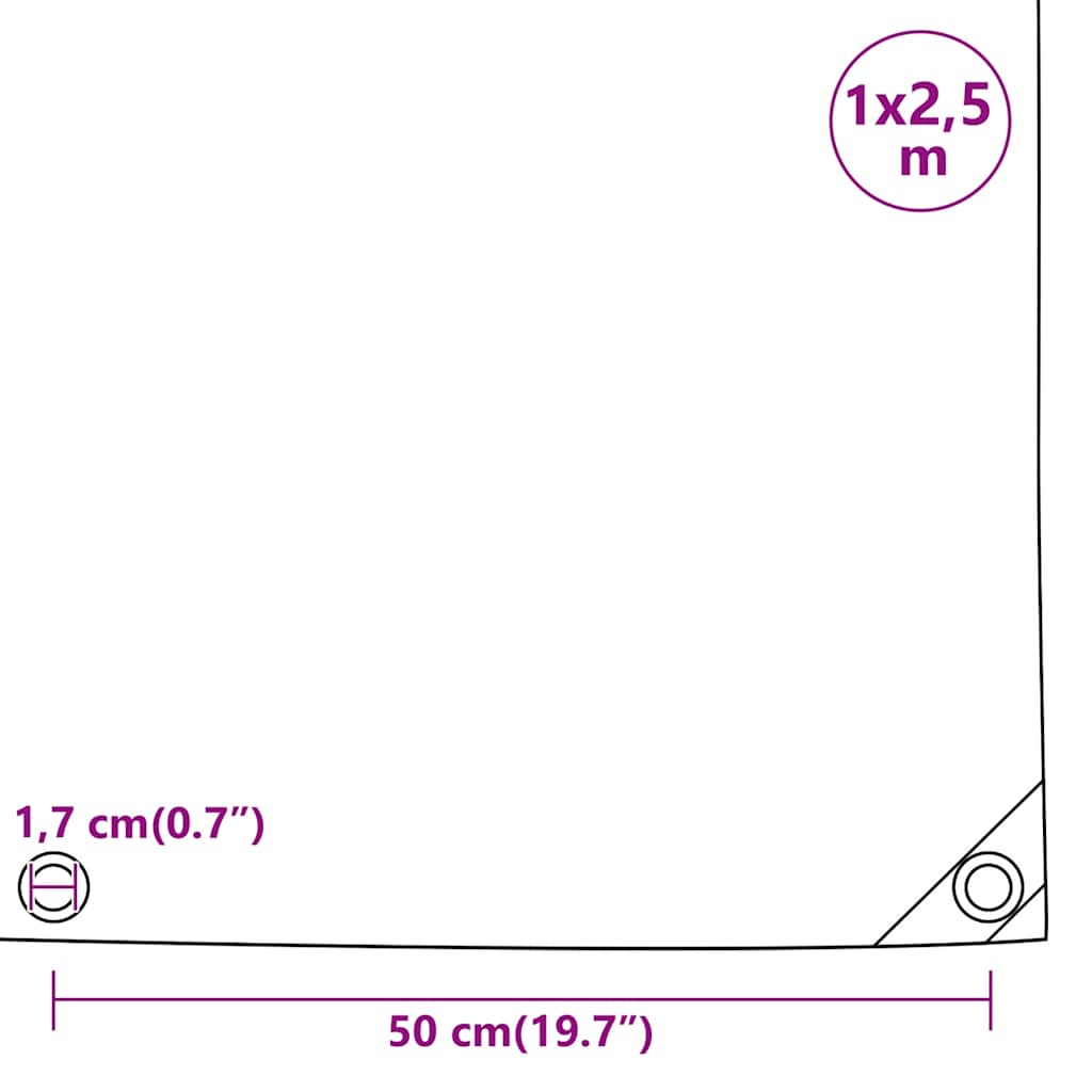 Abdeckplane 1X2,5 M 650 G/M² Schwarz