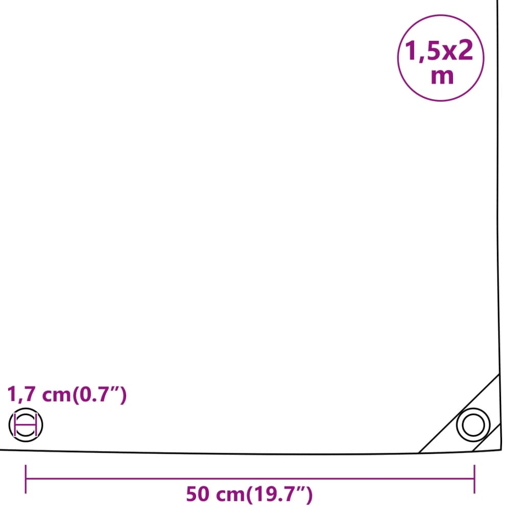 Abdeckplane 1,5X2 M 650 G/M² Schwarz