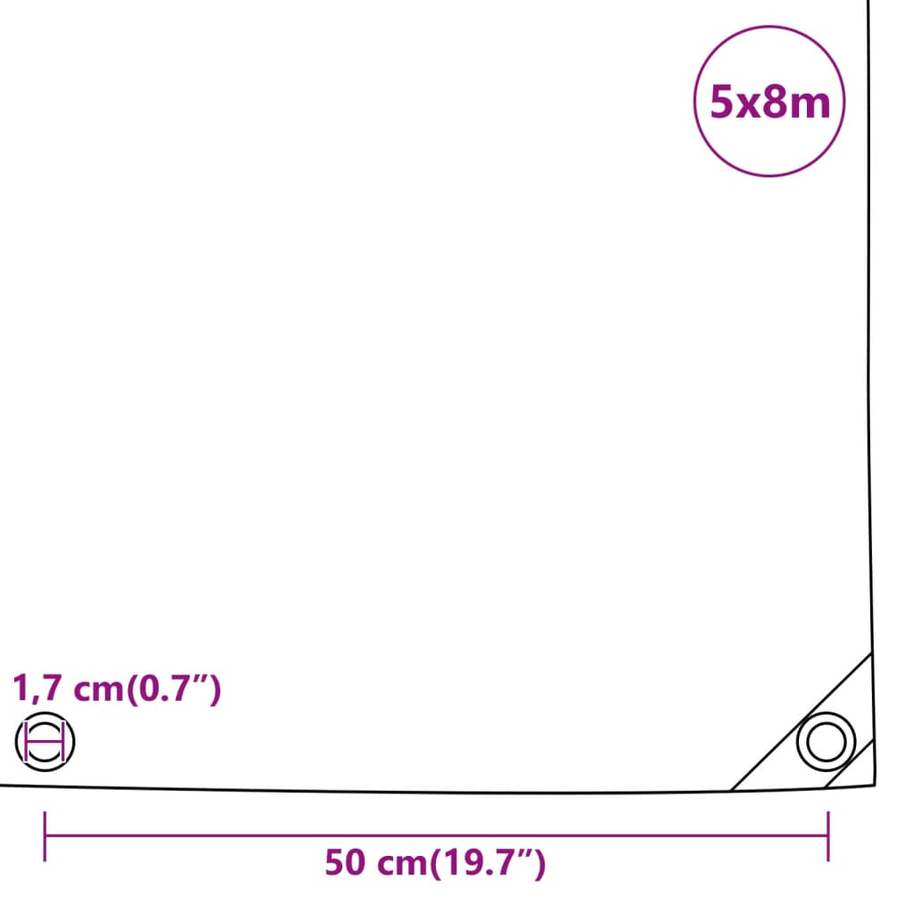 Abdeckplane 5X8 M 650 G/M² Schwarz