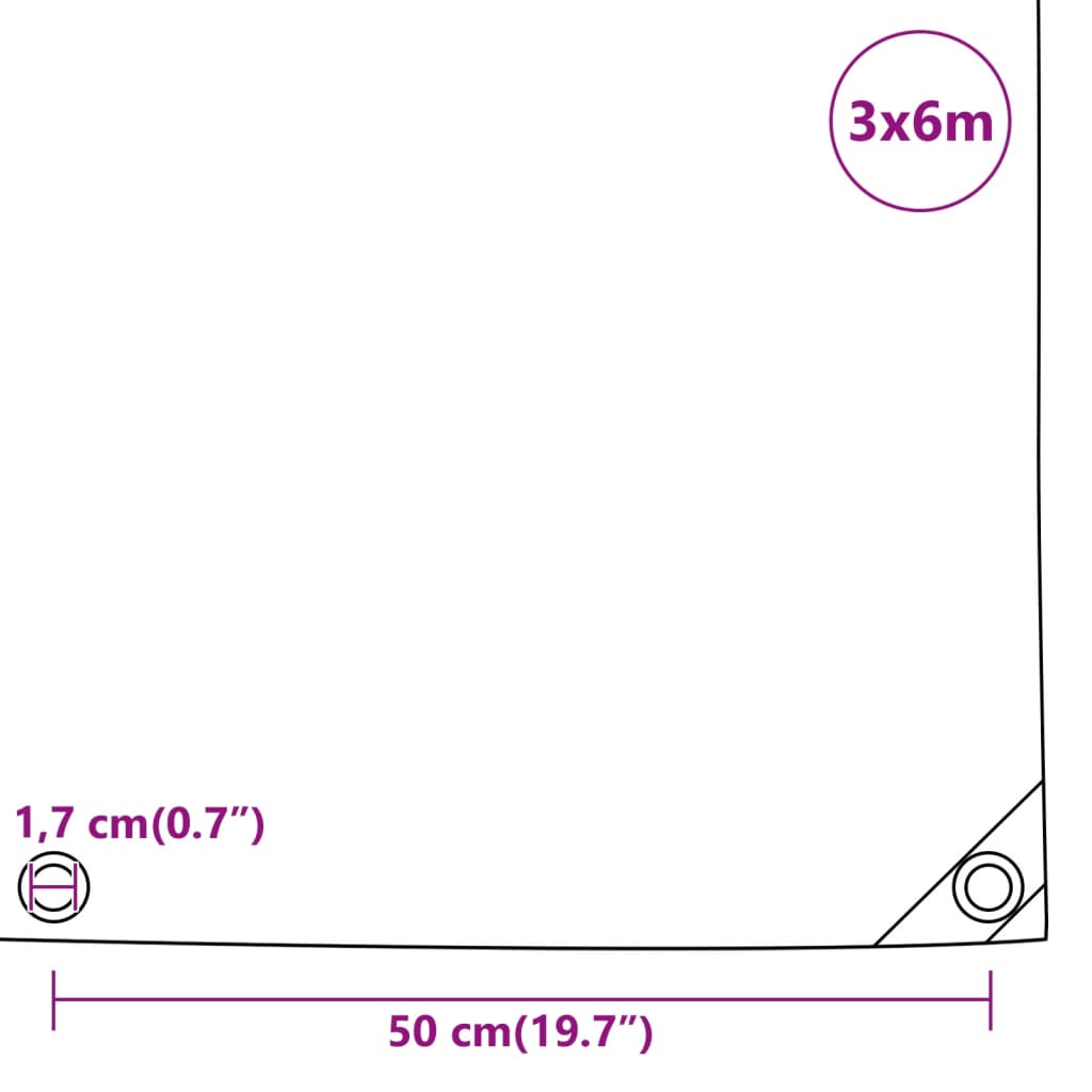 Abdeckplane 3X6 M 650 G/M² Anthrazit