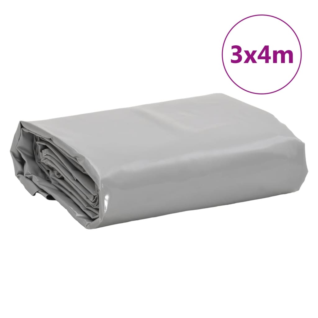 Abdeckplane 3X4 M 650 G/M² Grau