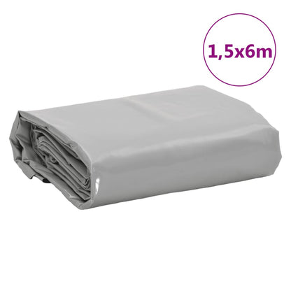 Abdeckplane 1,5X6 M 650 G/M² Grau
