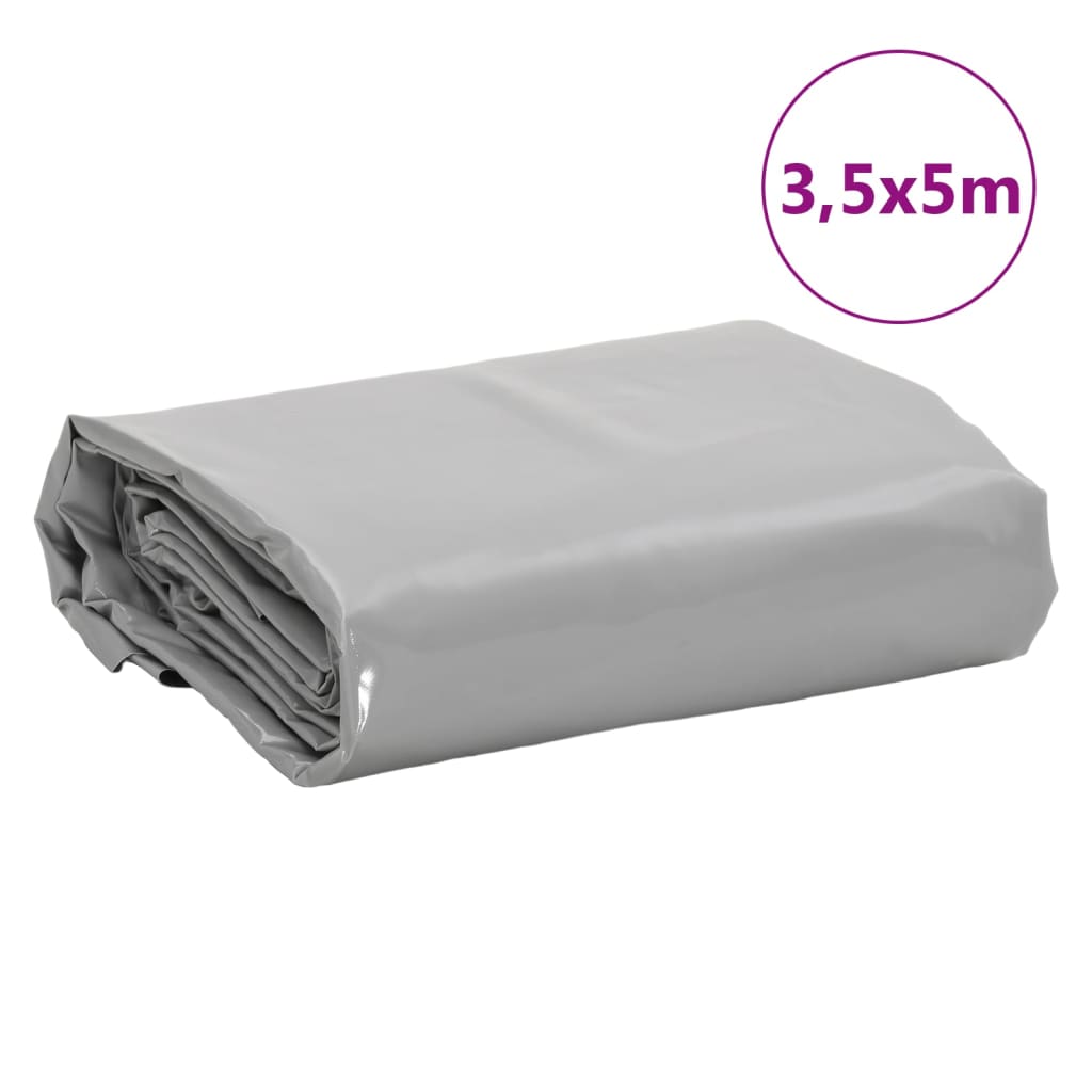 Abdeckplane 3,5X5 M 650 G/M² Grau