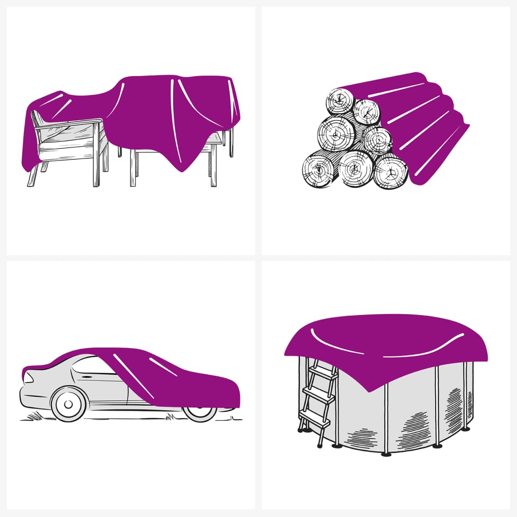 Abdeckplane 3X6 M 650 G/M² Weiß