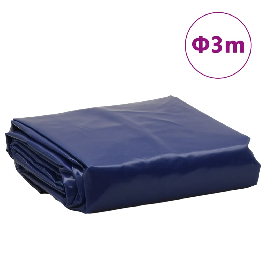 Abdeckplane Ø 3 M 650 G/M² Blau