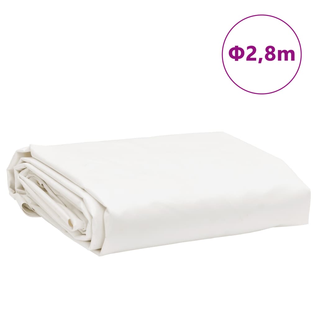 Abdeckplane Ø 2,8 M 650 G/M² Weiß