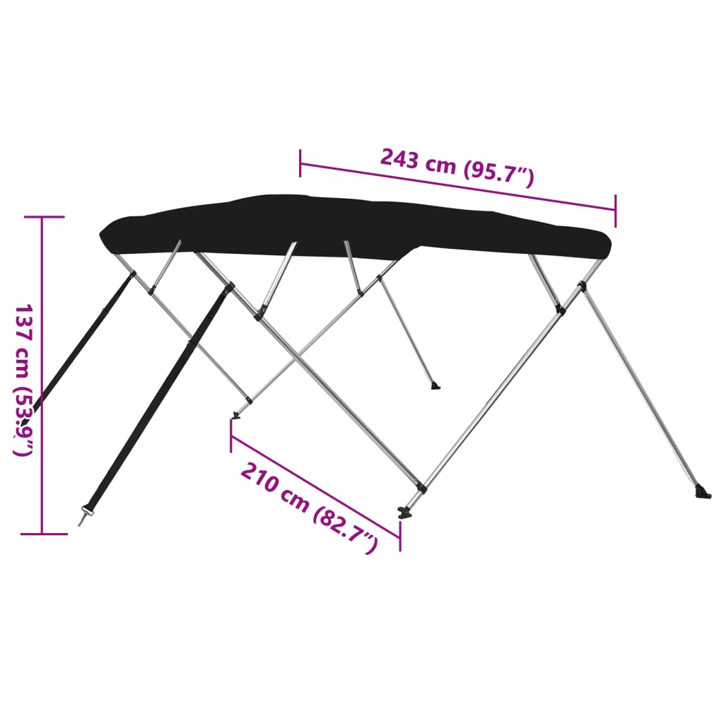 4-Bow Bimini-Top 243X210X137 Cm