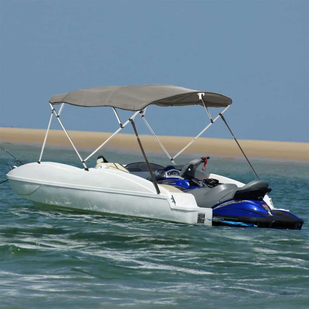 4-Bow Bimini-Top Mit Seitenteilen 243X(230-244)X137 Cm Anthrazit Grau