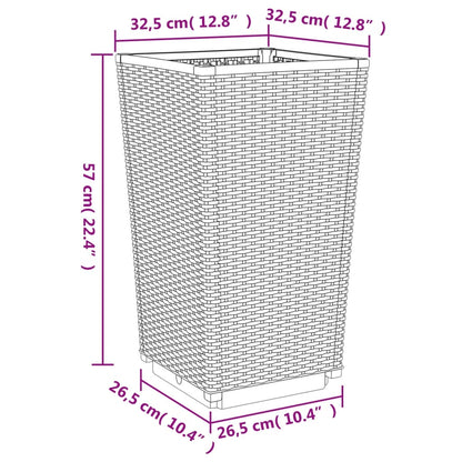 Pflanzkübel 2 Stk. 32,5X32,5X57 Cm Pp