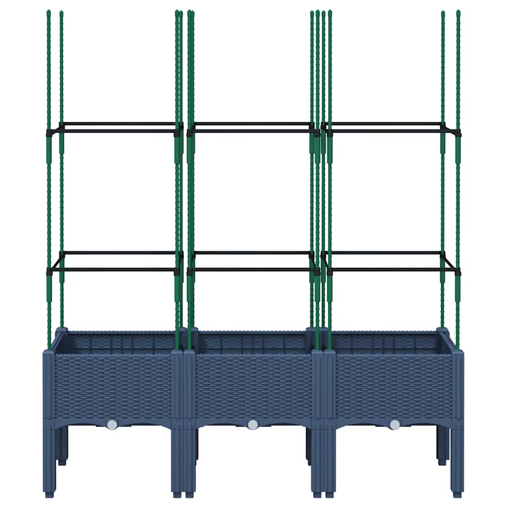Pflanzkübel Mit Rankgitter 120X40X142,5 Cm Pp