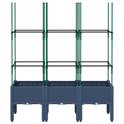 Pflanzkübel Mit Rankgitter 120X40X142,5 Cm Pp