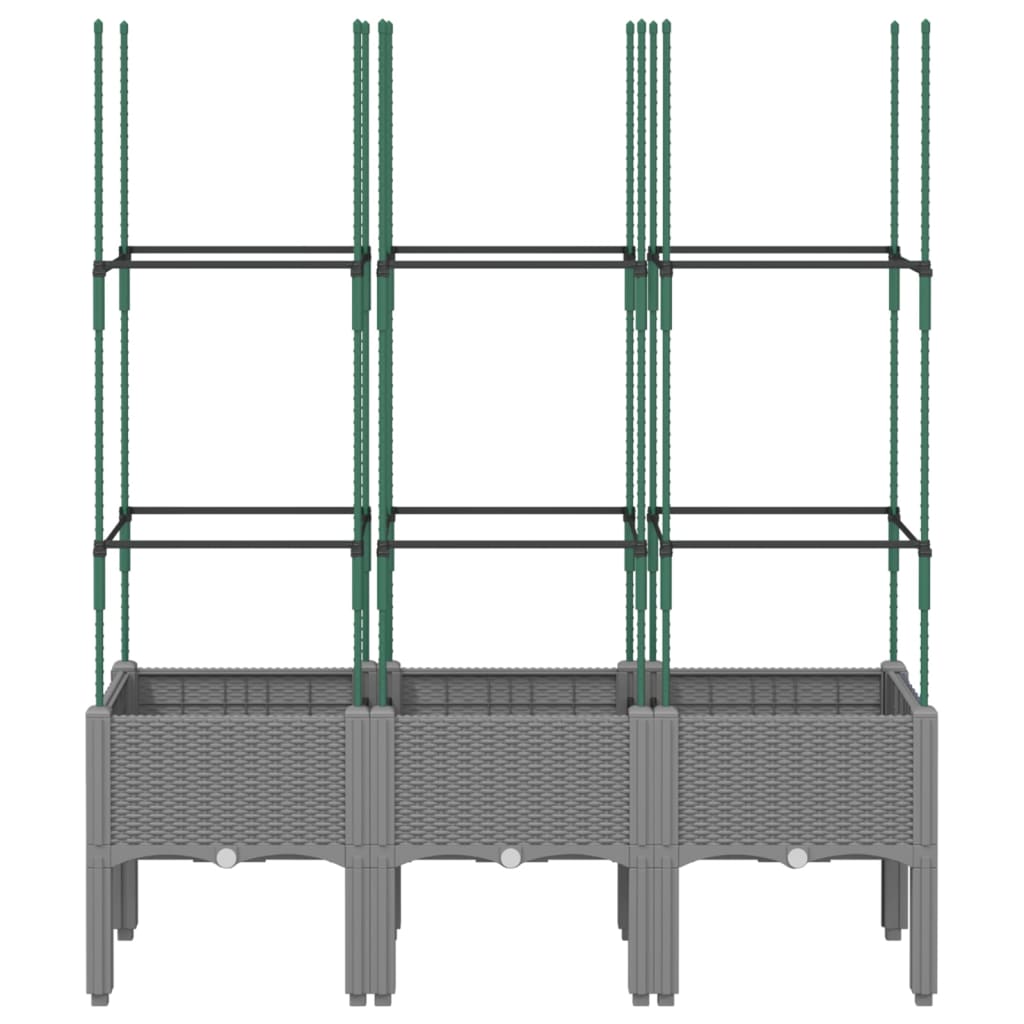 Pflanzkübel Mit Rankgitter 120X40X142,5 Cm Pp