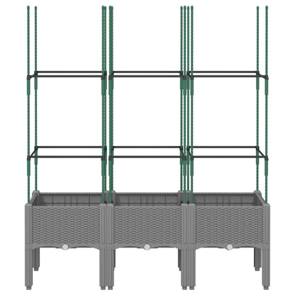 Pflanzkübel Mit Rankgitter 120X40X142,5 Cm Pp