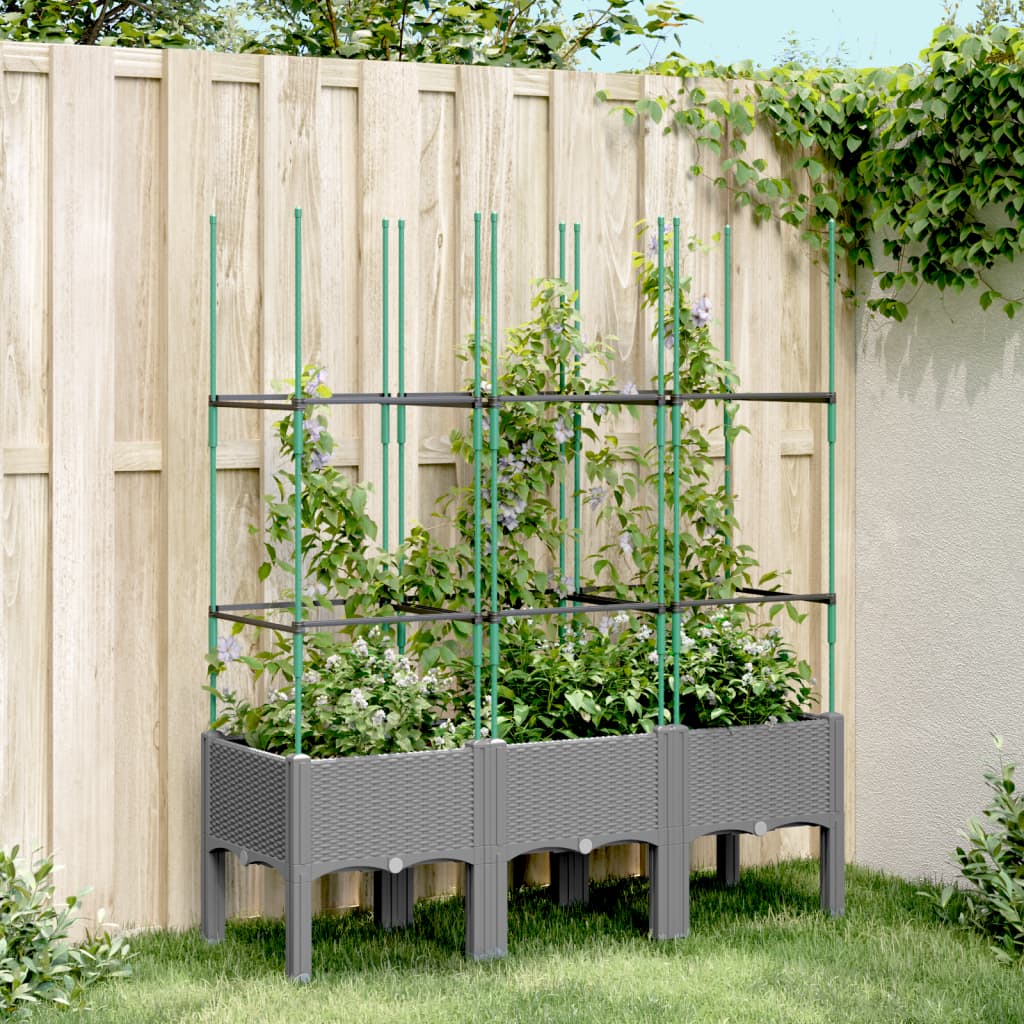 Pflanzkübel Mit Rankgitter 120X40X142,5 Cm Pp