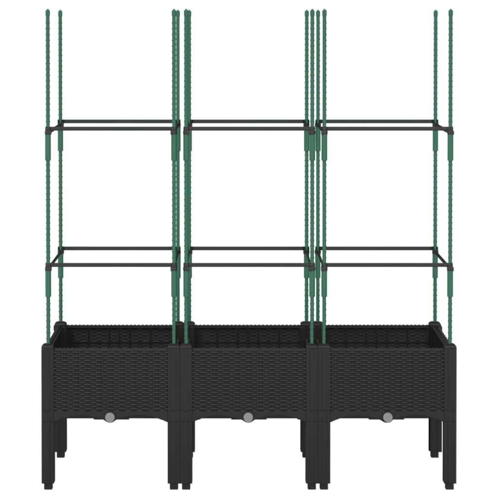 Pflanzkübel Mit Rankgitter 120X40X142,5 Cm Pp