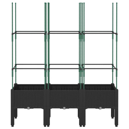 Pflanzkübel Mit Rankgitter 120X40X142,5 Cm Pp