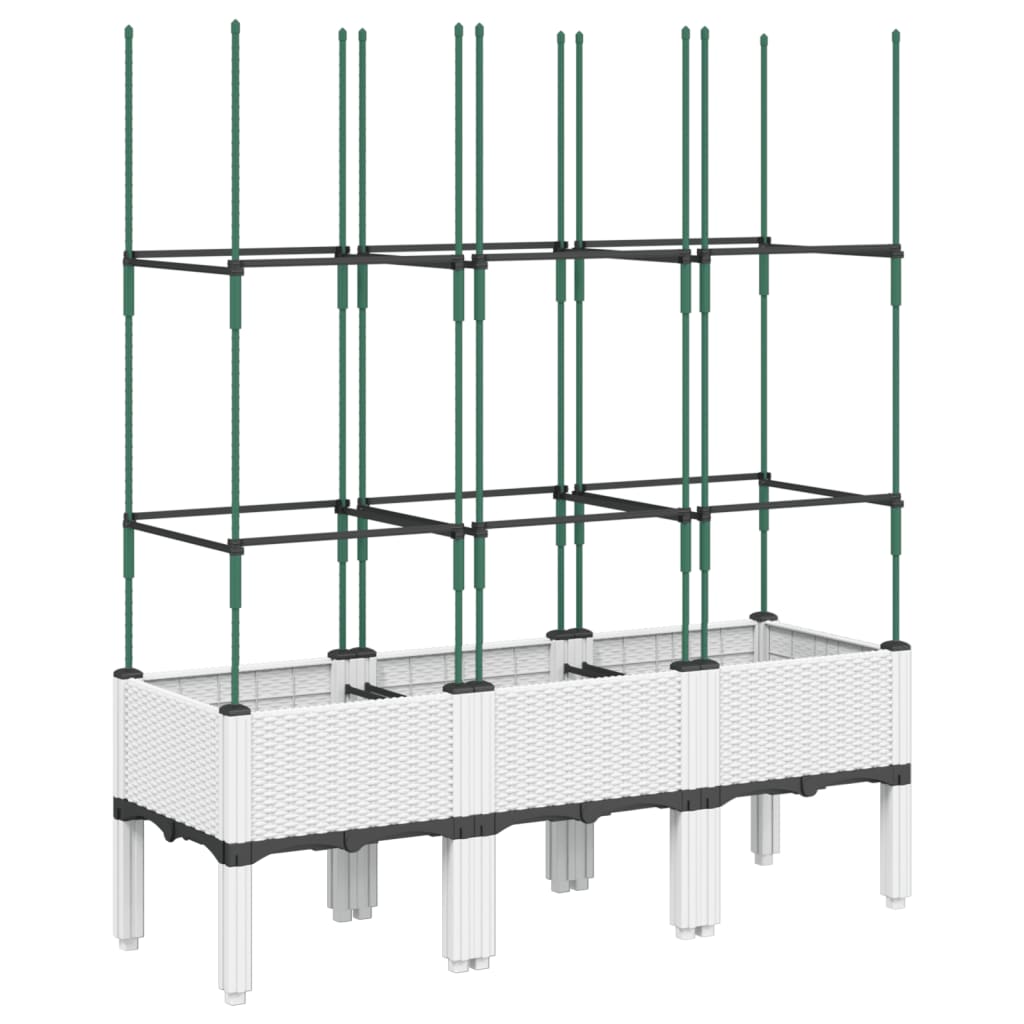 Pflanzkübel Mit Rankgitter 120X40X142,5 Cm Pp