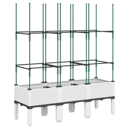Pflanzkübel Mit Rankgitter 120X40X142,5 Cm Pp