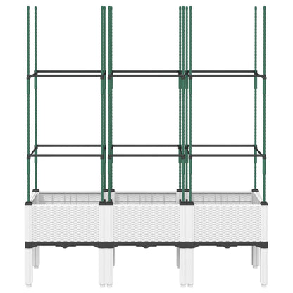 Pflanzkübel Mit Rankgitter 120X40X142,5 Cm Pp