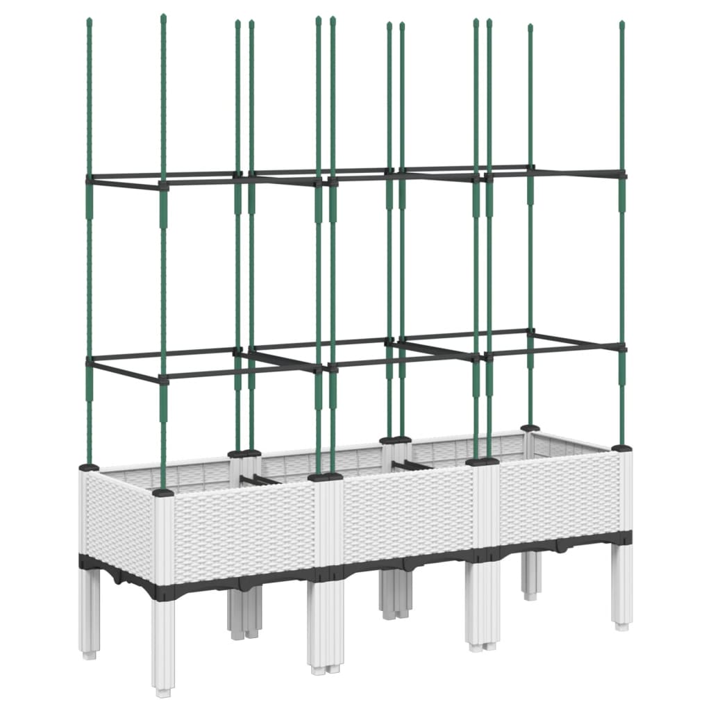 Pflanzkübel Mit Rankgitter 120X40X142,5 Cm Pp