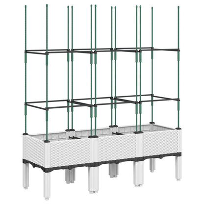 Pflanzkübel Mit Rankgitter 120X40X142,5 Cm Pp