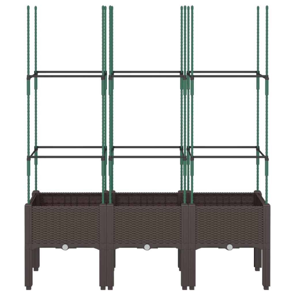 Pflanzkübel Mit Rankgitter 120X40X142,5 Cm Pp