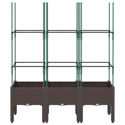 Pflanzkübel Mit Rankgitter 120X40X142,5 Cm Pp