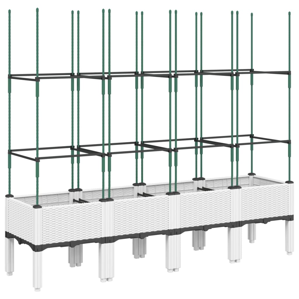 Pflanzkübel Mit Rankgitter 160X40X142,5 Cm Pp