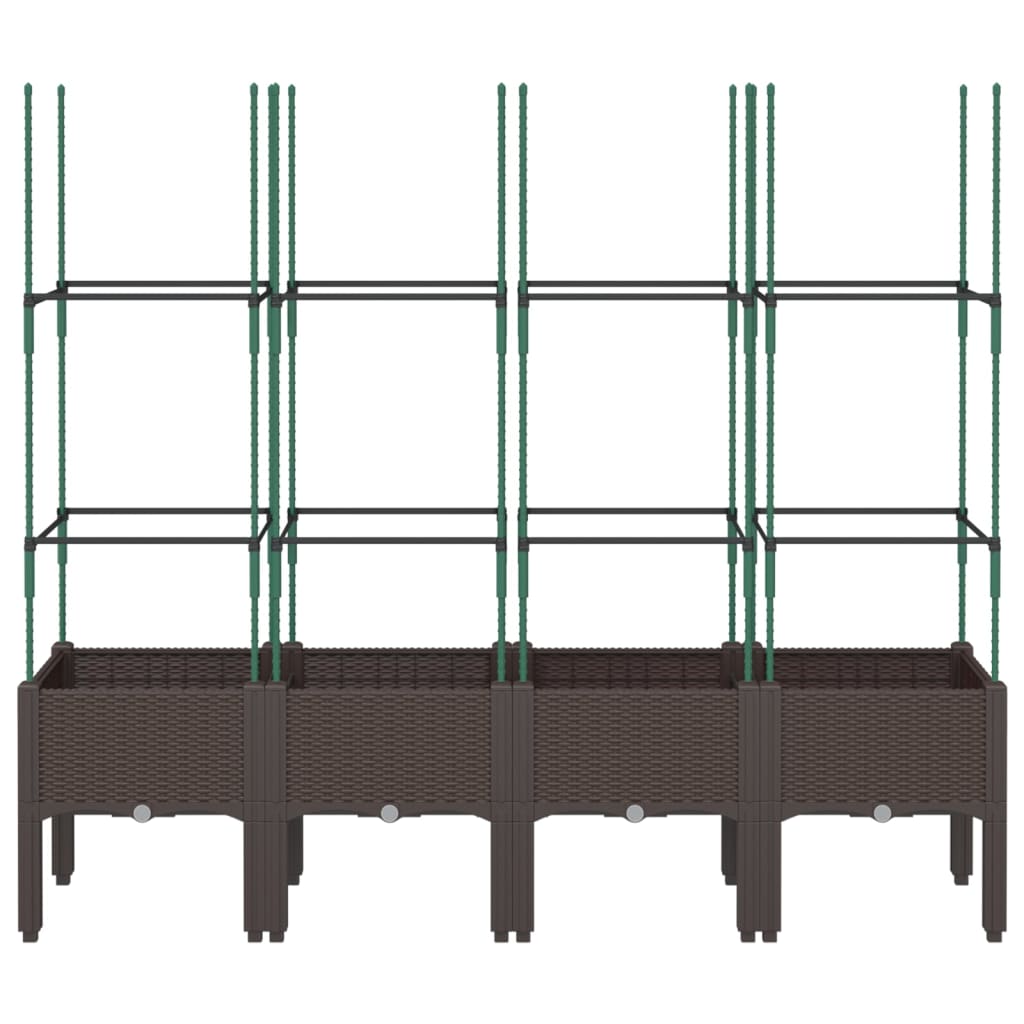 Pflanzkübel Mit Rankgitter 160X40X142,5 Cm Pp