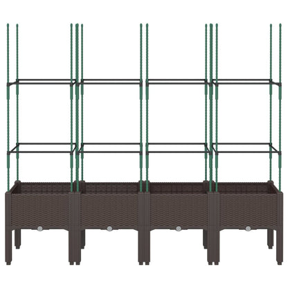 Pflanzkübel Mit Rankgitter 160X40X142,5 Cm Pp