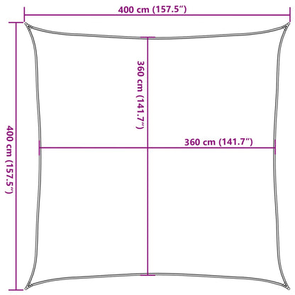 Sonnensegel 4X4 M 100% Polyester Oxford Sandfarbe