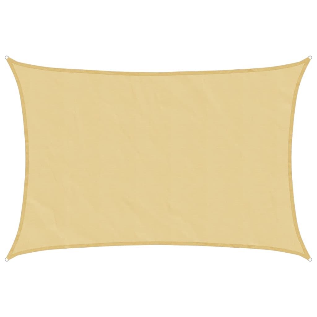 Sonnensegel 3,5X2,5 M 100% Polyester Oxford Sandfarbe