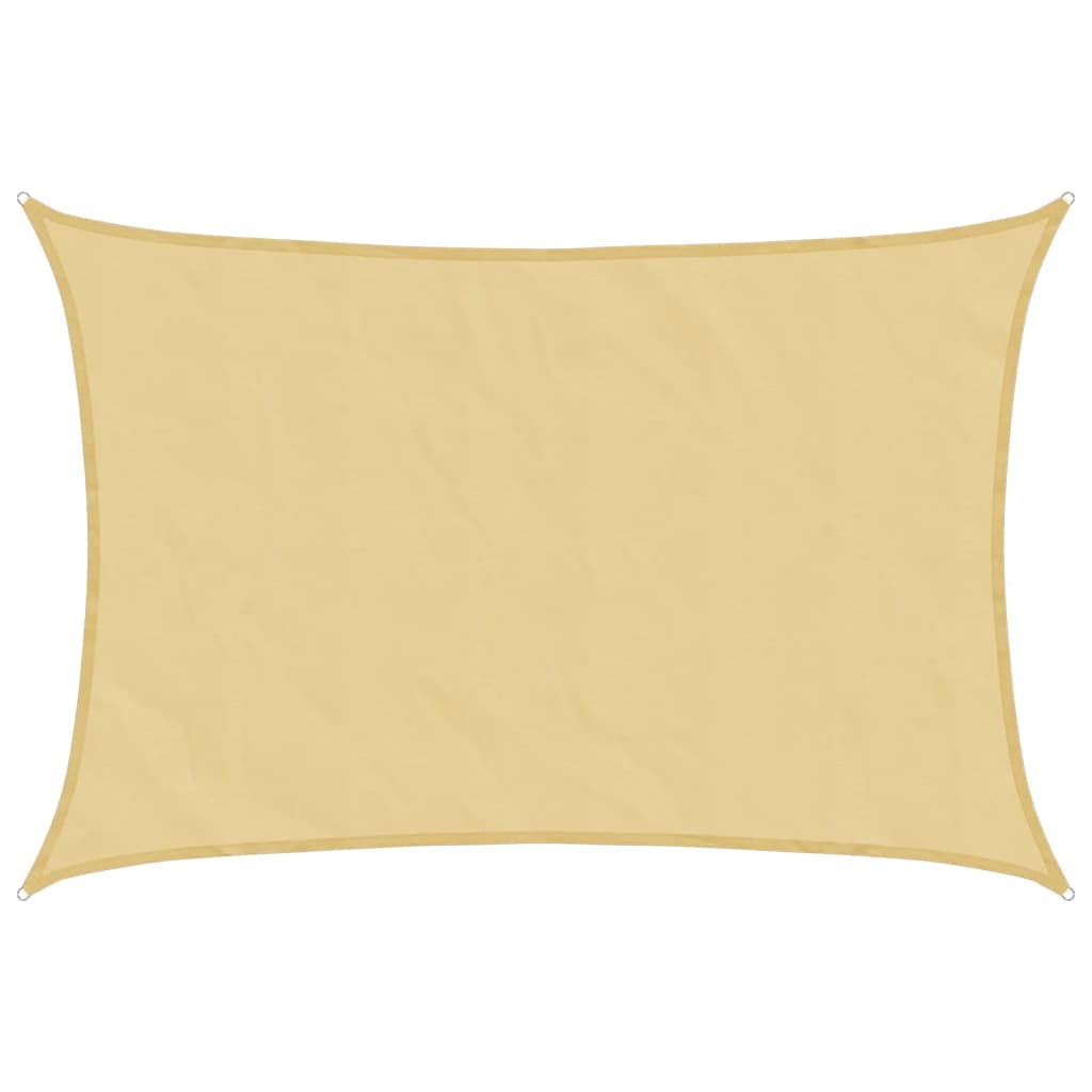 Sonnensegel 4X3 M 100% Polyester Oxford Sandfarbe