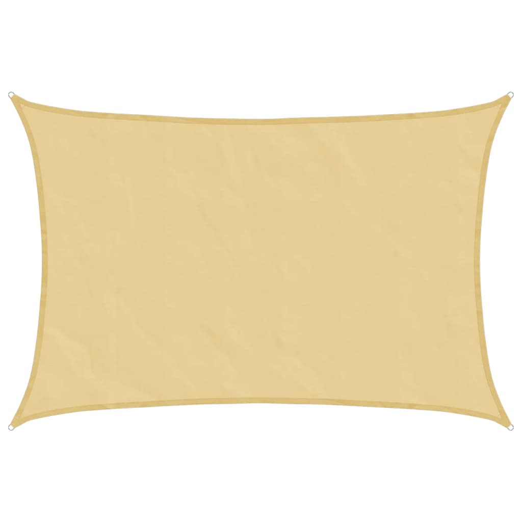 Sonnensegel 4,5X3,5 M 100% Polyester Oxford Sandfarbe