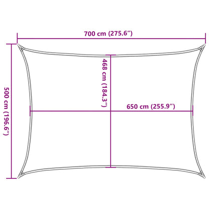 Sonnensegel 7X5 M 100% Polyester Oxford Sandfarbe