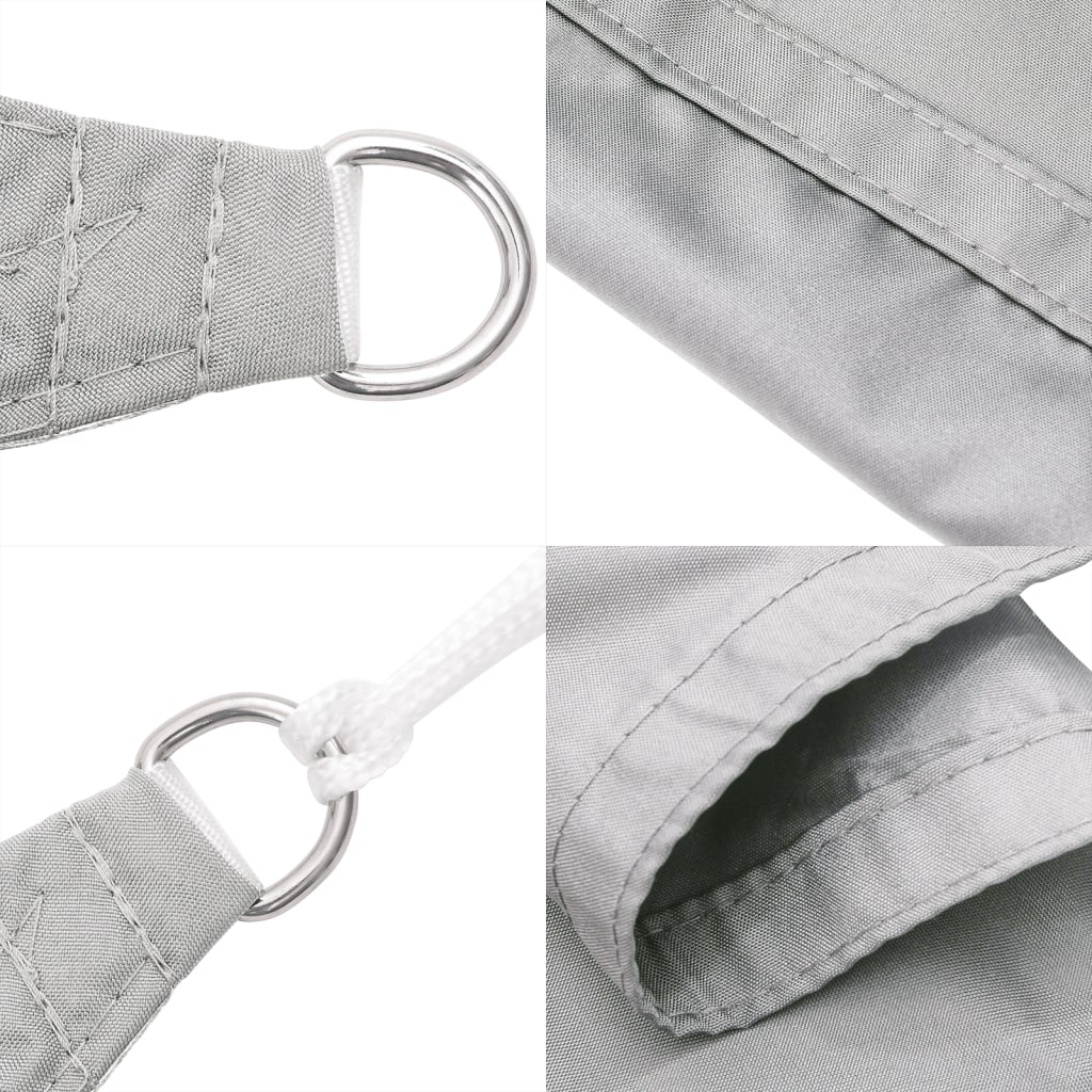 Sonnensegel 3X3X4,24 M 100% Polyester Oxford Hellgrau