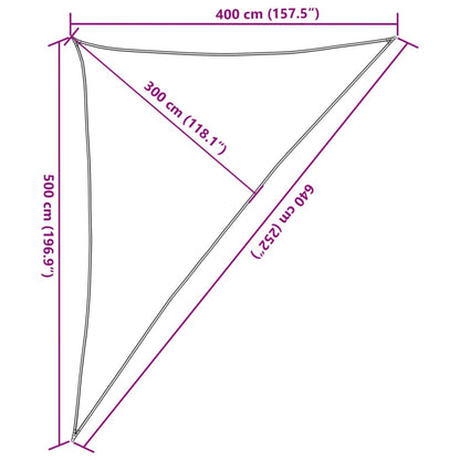 Sonnensegel 4X5X6,4 M 100% Polyester Oxford Hellgrau