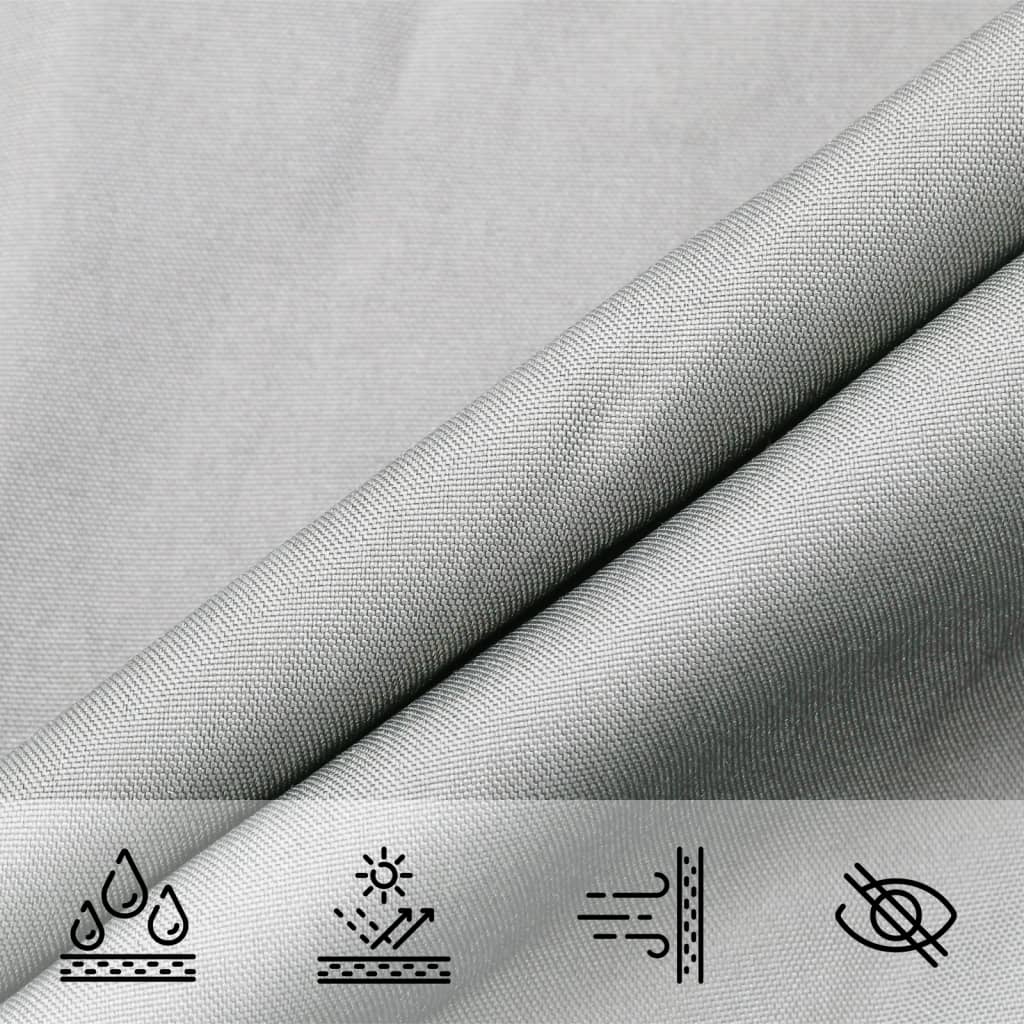 Sonnensegel 6X6X6 M 100% Polyester Oxford Hellgrau