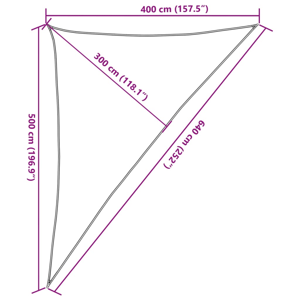 Sonnensegel 4X5X6,4 M 100% Polyester Oxford Sandfarbe
