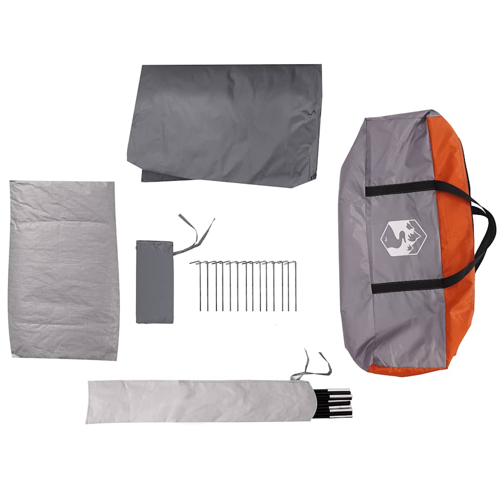 Tipi-Familienzelt 8 Personen Und Orange Wasserdicht