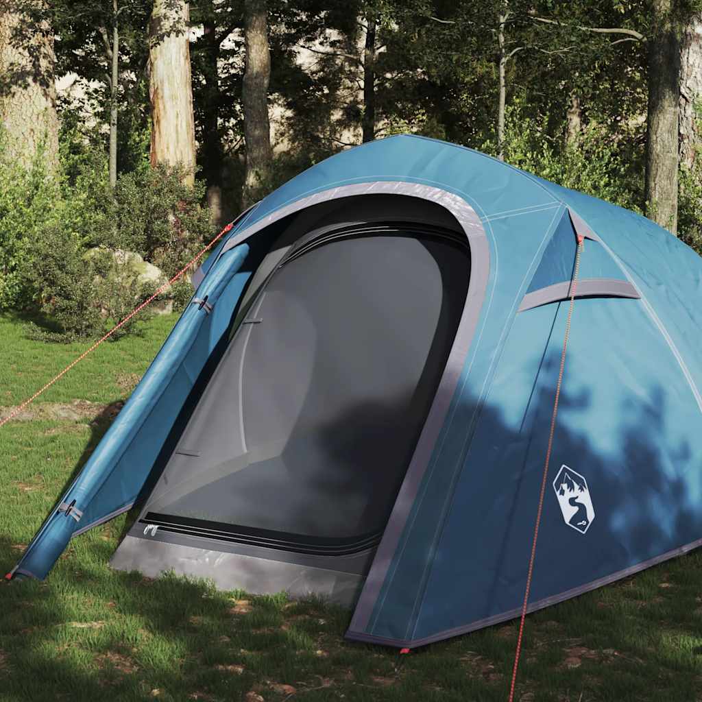 Tunnel-Campingzelt 3 Personen Weiß Dunkel Wasserdicht