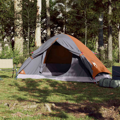 Kuppel-Campingzelt 2 Personen Und Orange Wasserdicht