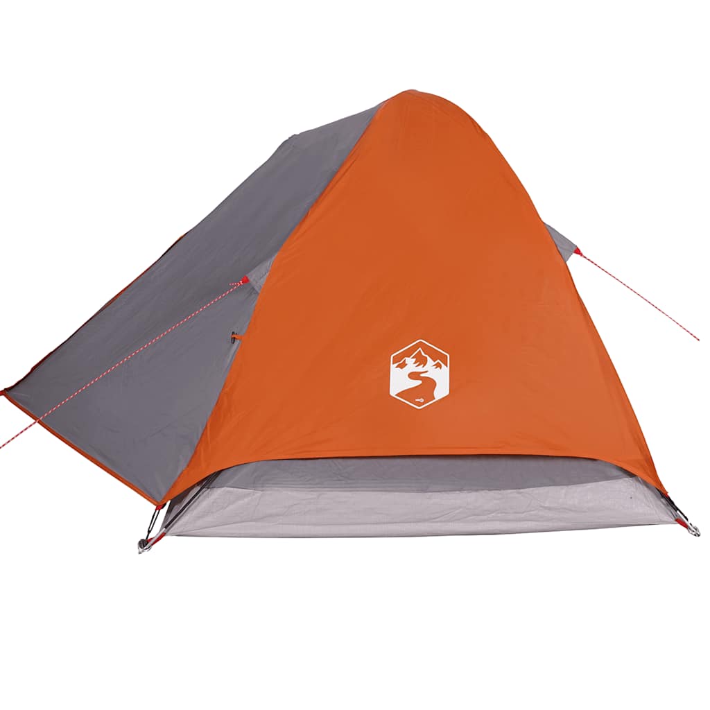 Kuppel-Campingzelt 2 Personen Und Orange Wasserdicht