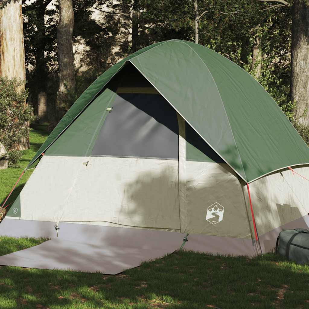 Kuppel-Campingzelt 4 Personen Weiß Dunkel Wasserdicht
