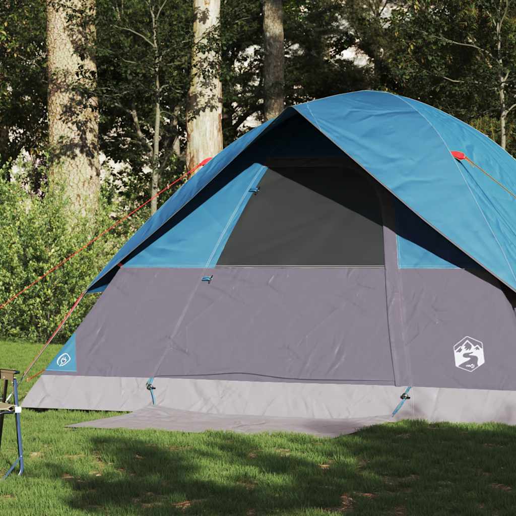 Kuppel-Campingzelt 4 Personen Weiß Dunkel Wasserdicht